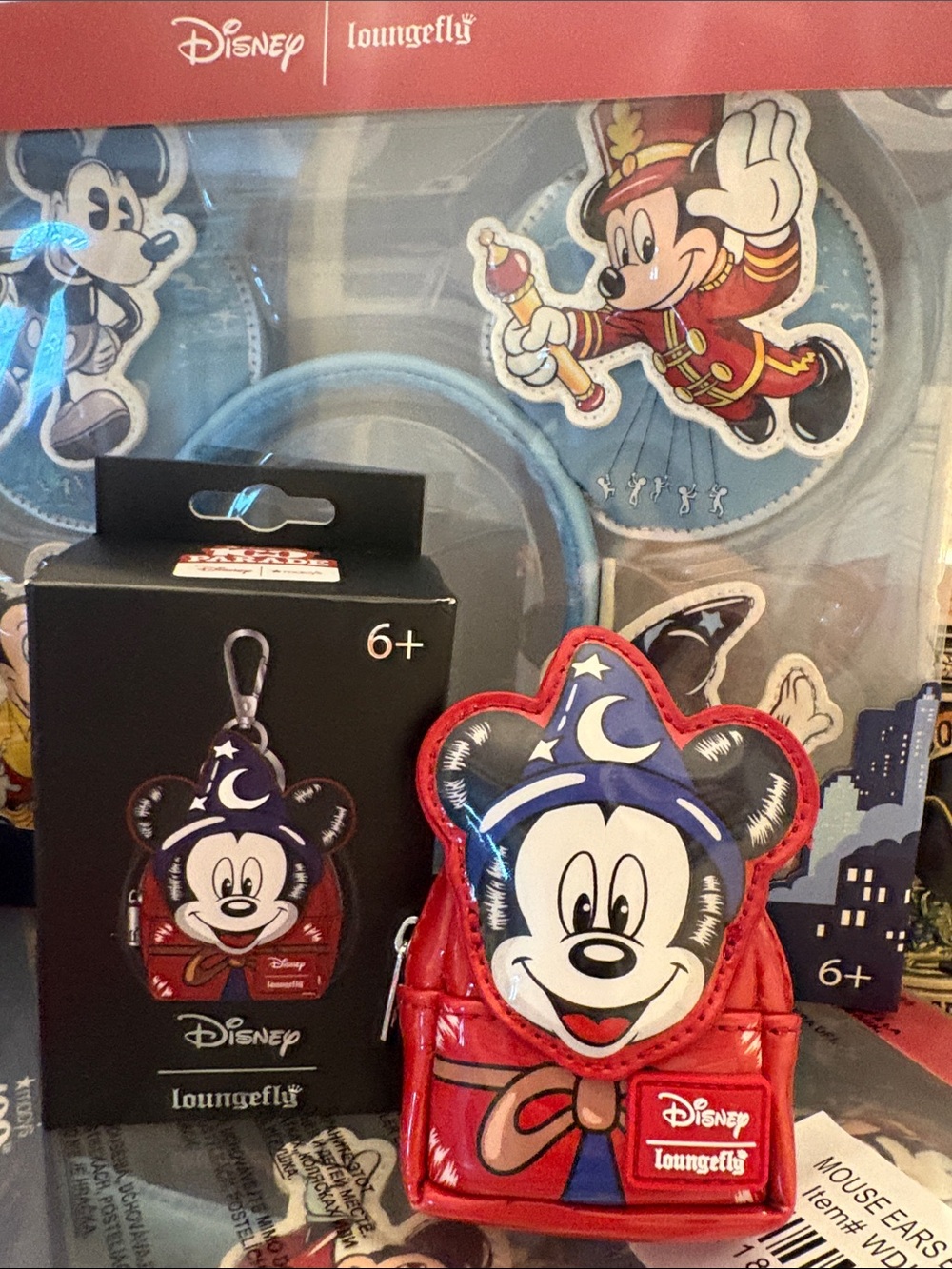 Loungefly Macy’s 100th Disney Sorcerer Mickey Mini Backpack Bag Charm-NIB